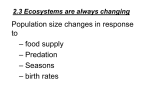 2.3 Ecosystems are always changing