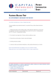 PATIENT INFORMATION SHEET FASTING BLOOD TEST