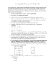 An example of Non-Linear Regression Transformation