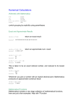 Numerical Calculations