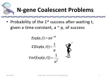 Continuous-time Coalescent - UNC Computational Genetics