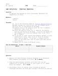 Activity: Stellar Spectra