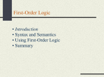 Using First-Order Logic