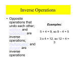 Inverse Operations