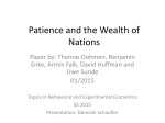 Patience and the Wealth of Nations