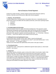 How to Structure a Formal Argument