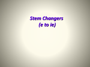 Spanish Stem-Changing Verbs