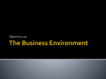 The Business Environment