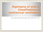 Highlights of Unit 3: Classification of mechanical ventilation