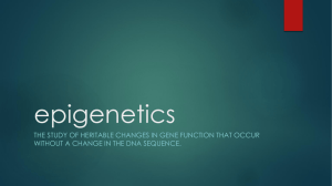 THE STUDY OF HERITABLE CHANGES IN GENE FUNCTION THAT