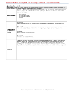 Geometry Problem Solving Drill – 14: Special Quadrilaterals