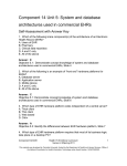 Component 14 Unit 5: System and database architectures used in