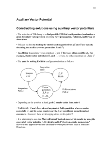 Auxiliary Vector Potential Constructing solutions using auxiliary