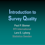 Introdution to Survey Measurement Quality