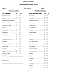 Comprehensive Patient History