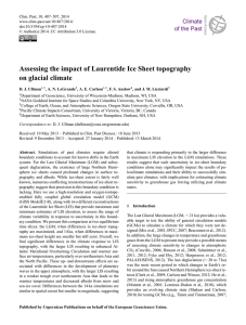 Assessing the impact of Laurentide Ice Sheet topography on glacial