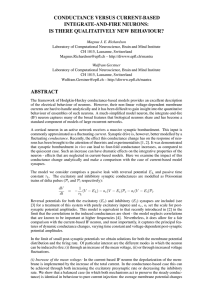 conductance versus current-based integrate-and - Neuro