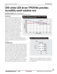 LDO white-LED driver TPS7510x provides incredibly small solution
