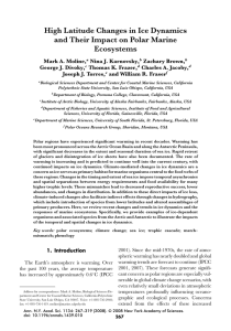 High Latitude Changes in Ice Dynamics and Their Impact on Polar