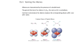 Naming the Alkenes