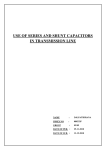 USE OF SERIES AND SHUNT CAPACITORS IN TRANSMISSION