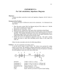 EXPERIMENT 6 Per Unit calculations, Impedance Diagrams