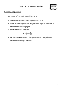 1.4.2 Inverting Amplifier Word Document | GCE AS/A