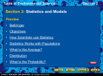 Statistics and Models