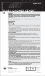Alpha-Dent Glass Ionomer Cement Instructions