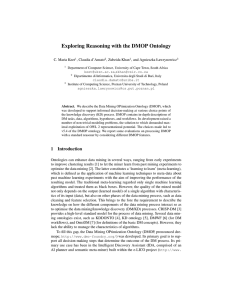 Exploring Reasoning with the DMOP Ontology - CEUR