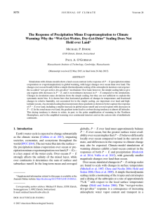 The Response of Precipitation Minus