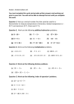 Directed numbers revision