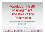 Population Health Management: The Role of the Pharmacist