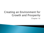 Creating an Environment for Growth and Prosperity