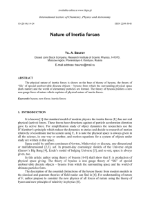 Nature of Inertia forces