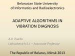 ADAPTIVE ALGORITHMS IN VIBRATION DIAGNOSIS