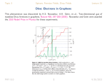 Dirac Electrons in Graphene