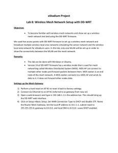 eStadium Project Lab 8: Wireless Mesh Network Setup with DD-WRT