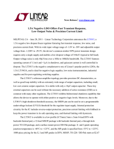 1.5A Negative LDO Offers Fast Transient Response, Low Output