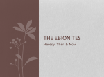 The Ebionites - Holy Spirit Anglican Church