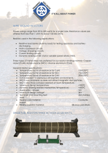 WIRE WOUND RESISTORS