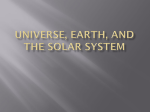 Universe, Earth, and The Solar System Characteristics of Stars