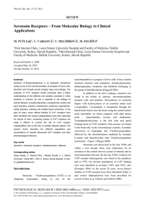 Serotonin Receptors – From Molecular Biology to