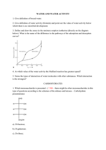 Tentative exam questions Food Chemistry - e