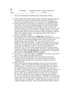 7 AP Bio Darwin and evolution 2015