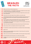 1 Measles is one of the most infectious diseases known. 2 It is