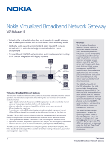 Virtualized Broadband Network Gateway