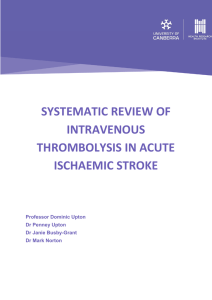 systematic review of intravenous thrombolysis in acute