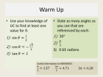 8-1 Simple Trigonometric Equations