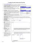 Creating a on the Web Site